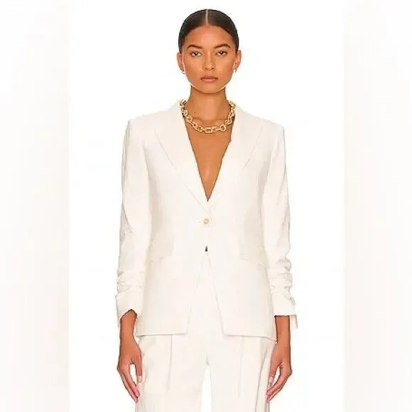 NWOT Veronica Beard Hollis Dickey Size 12 Single-Breasted Blazer in Off White